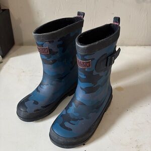 Fatface Blue Camo Rain Boots size 11